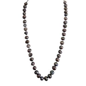 Pearl necklace baroque peacock pearls long necklace A0390 Q7